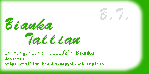 bianka tallian business card